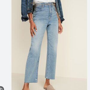 NWOT Old Navy Sky Hi Straight Jeans - 100% Cotton